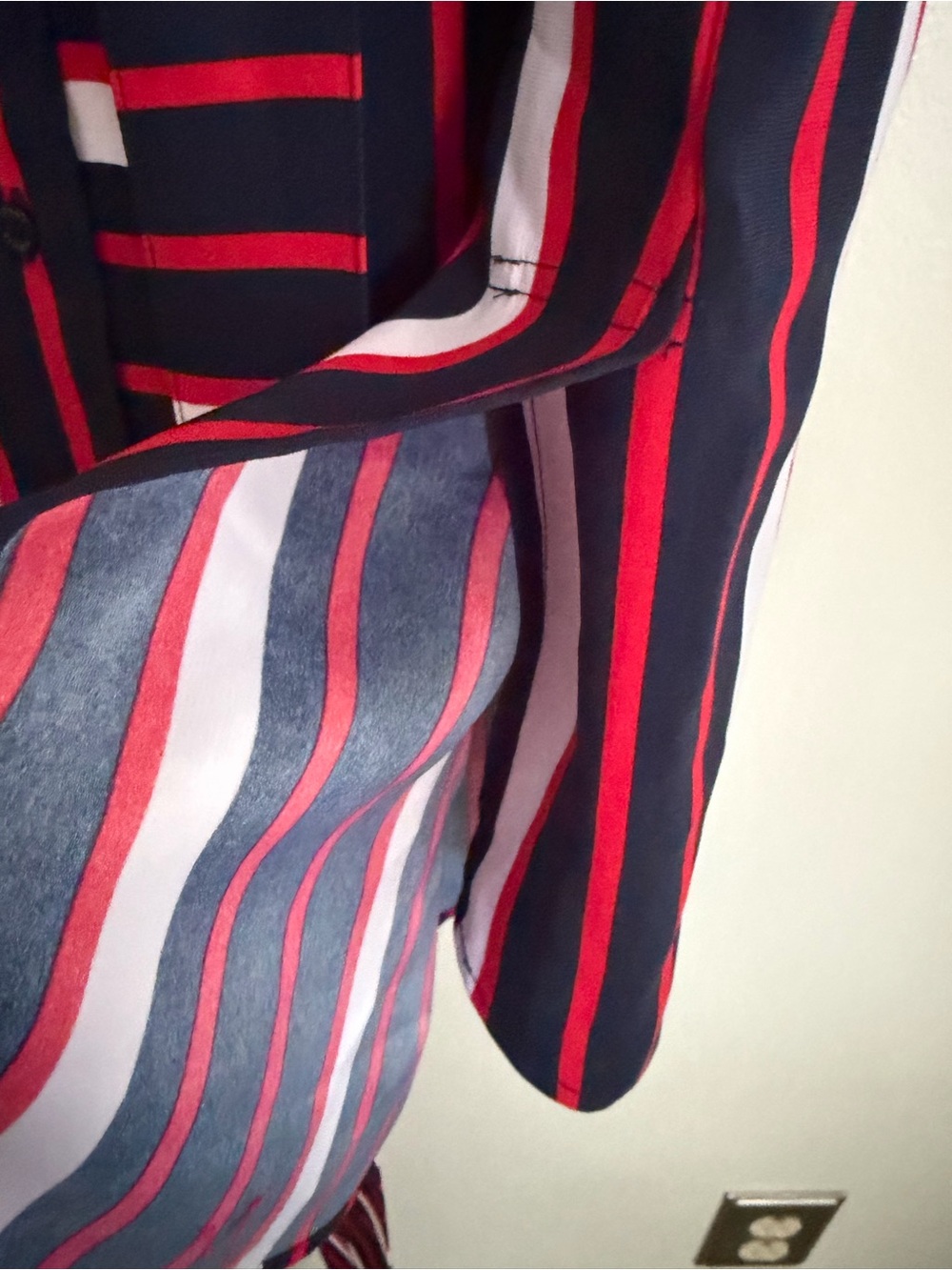 TOMMY HILFIGER Shirt Dress w/Tie Belt - Women’s Size Small/P - Red/White/Blue - Picture 8 of 15